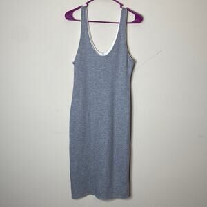 AD Collection Sleeveless Dress Gray White Reversible Made in CA, US Size 4 NWT